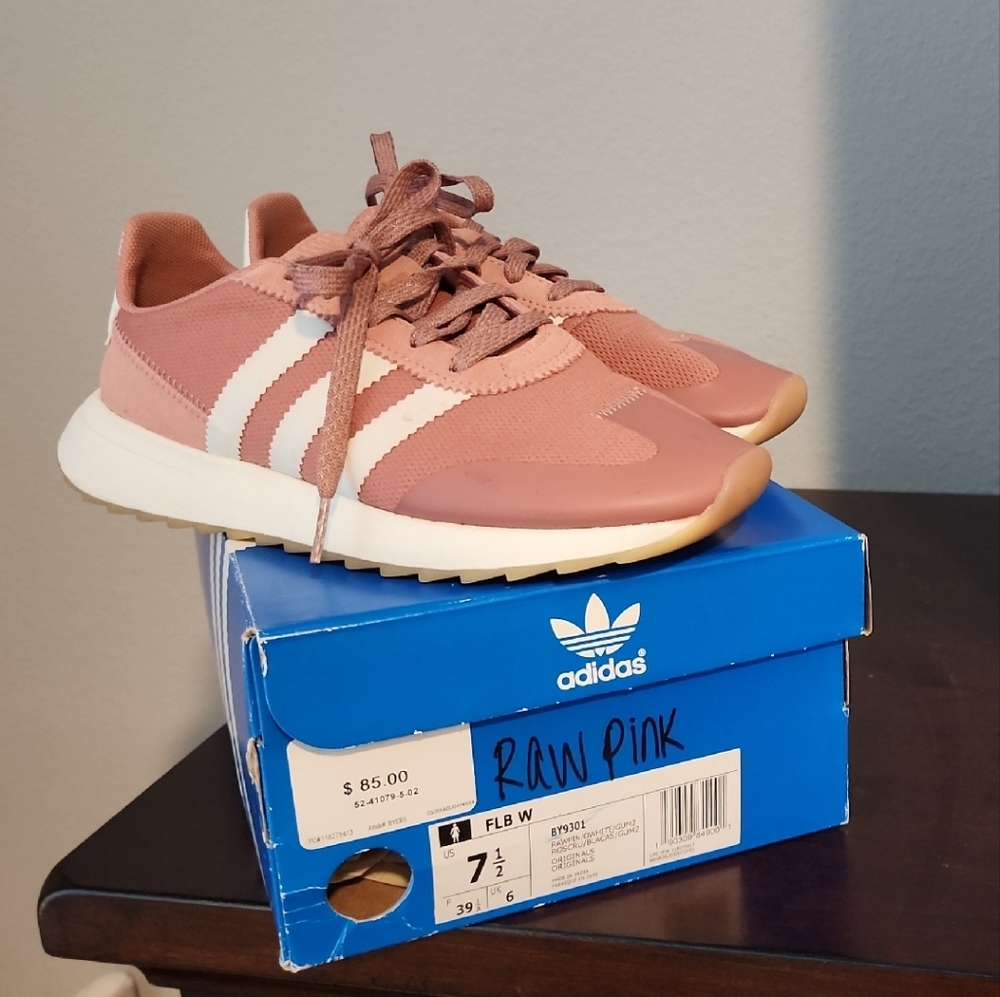 Adidas Raw Pink Sneakers with White Accents